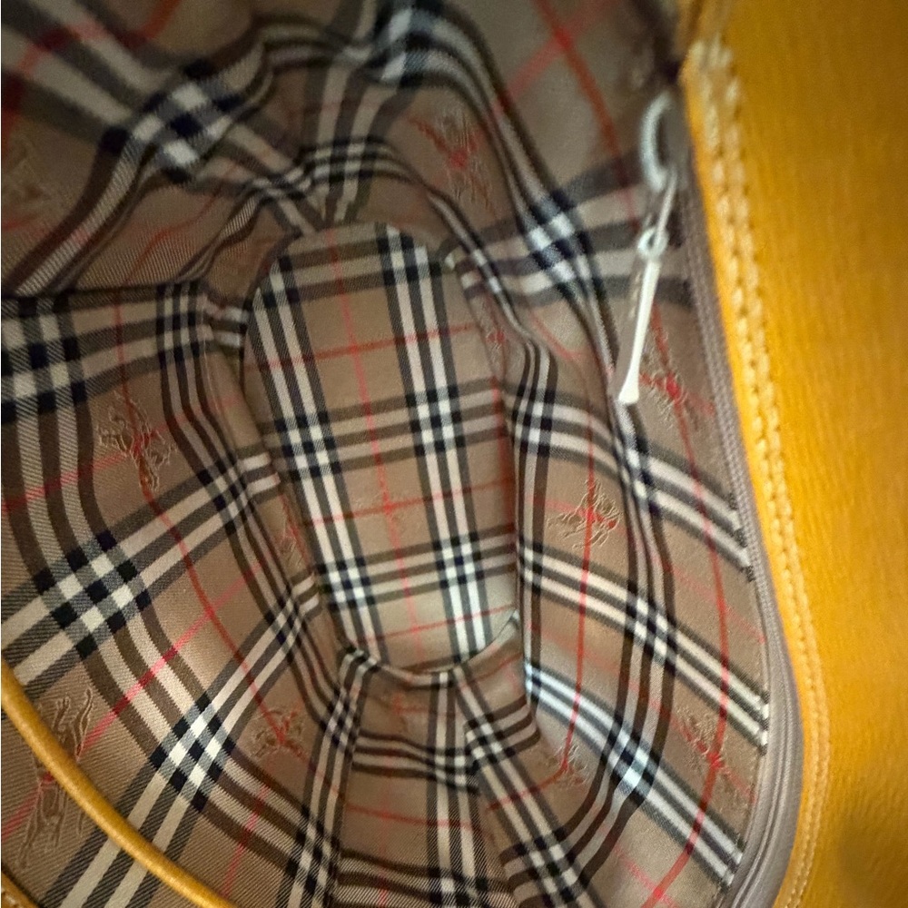 Burberry Yellow Leather-Trim Tote Bag - Picture 8 of 10